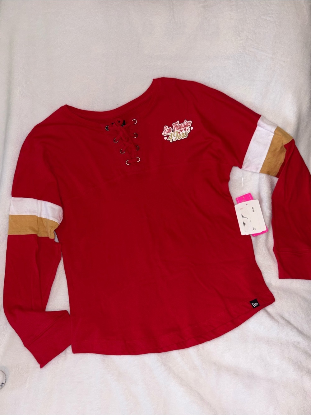 GIRLS JERSEY SHIRT SAN FRANCISCO 49ERS SIZE 10-12 RETAILS FOR $42 new with tags